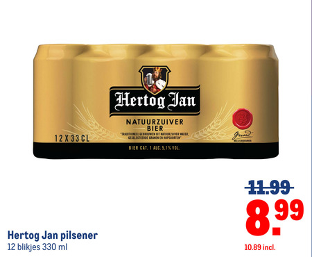 Hertog Jan   blikje bier folder aanbieding bij  Makro - details