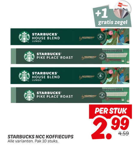 Starbucks   koffiecups folder aanbieding bij  Dekamarkt - details