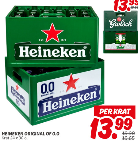Heineken 0.0   krat bier folder aanbieding bij  Dekamarkt - details