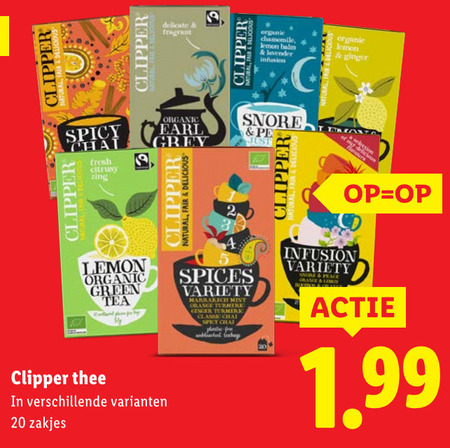 Clipper   thee folder aanbieding bij  Lidl - details