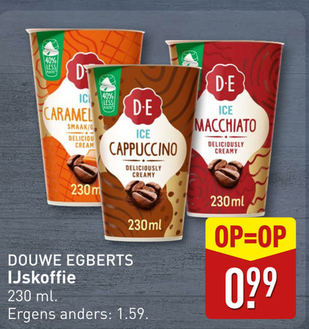Douwe Egberts   ijskoffie folder aanbieding bij  Aldi - details