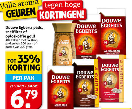 Douwe Egberts   koffie, koffiepad folder aanbieding bij  Hoogvliet - details