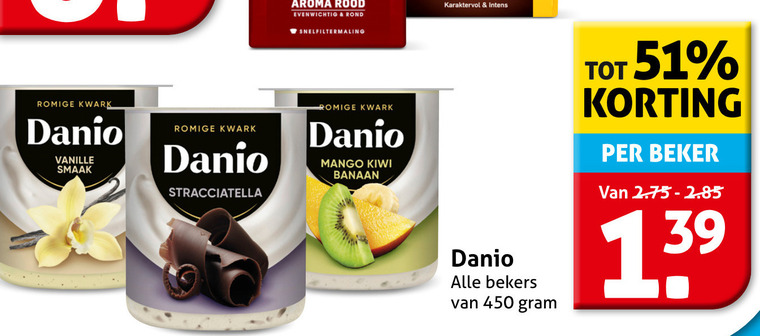 Danone Danio   kwark folder aanbieding bij  Hoogvliet - details