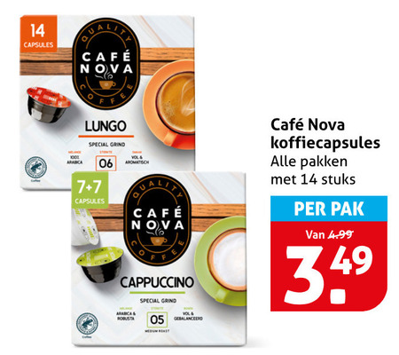 Cafe Nova   dolce gusto capsules folder aanbieding bij  Hoogvliet - details