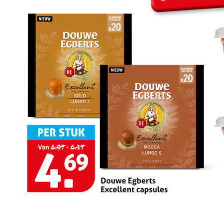 Douwe Egberts   koffiecups folder aanbieding bij  Hoogvliet - details