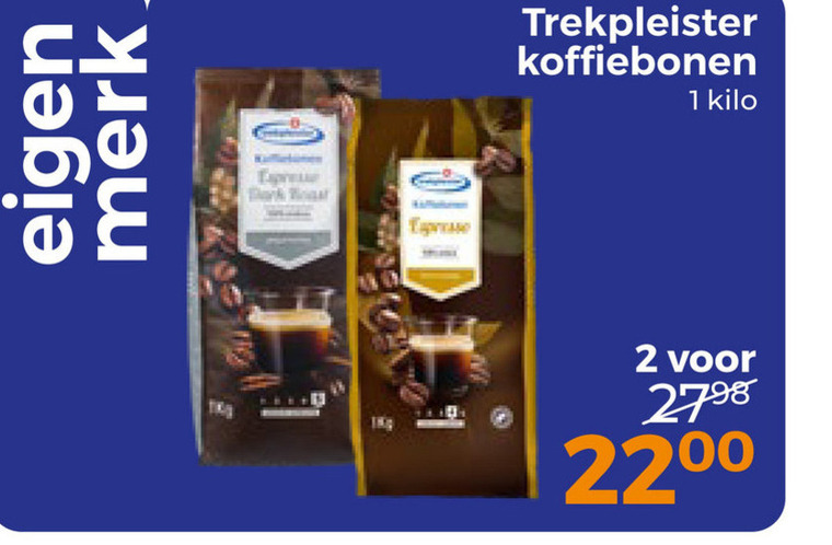 Trekpleister Huismerk   koffiebonen folder aanbieding bij  Trekpleister - details