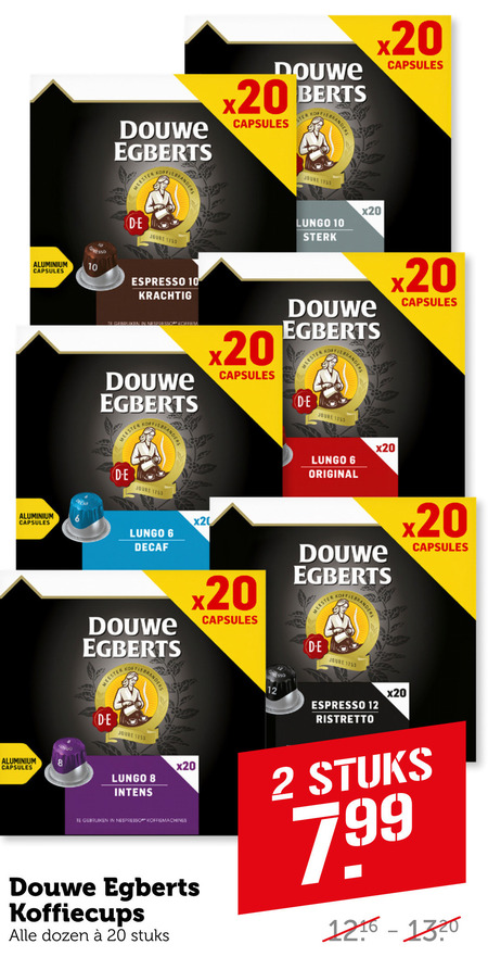 Douwe Egberts   koffiecups folder aanbieding bij  Coop - details