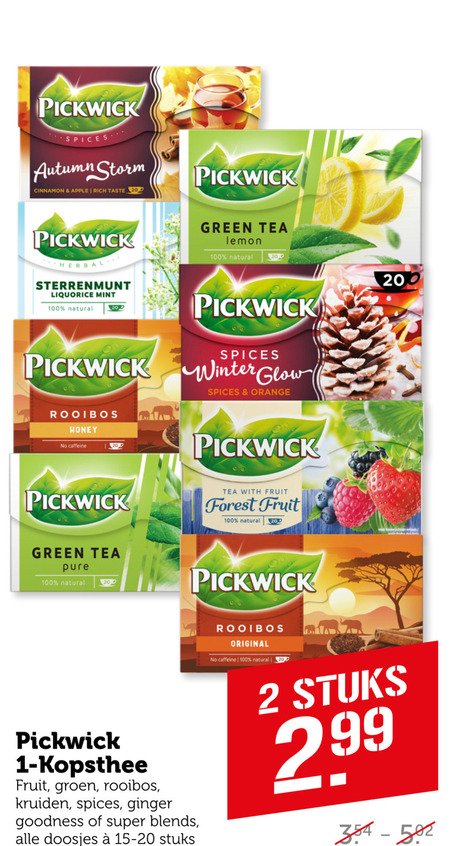Pickwick   thee folder aanbieding bij  Coop - details