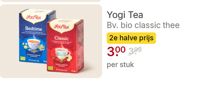 Yogi Tea   thee folder aanbieding bij  Picnic - details
