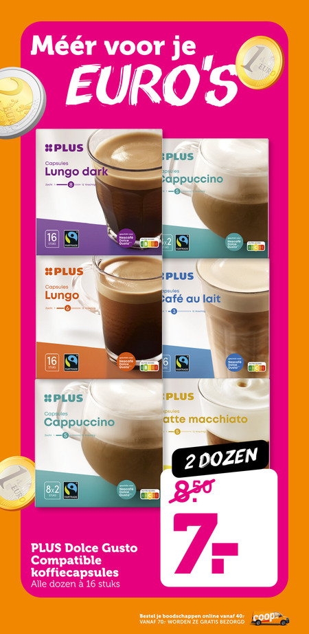 Plus Huismerk   dolce gusto capsules folder aanbieding bij  Coop - details