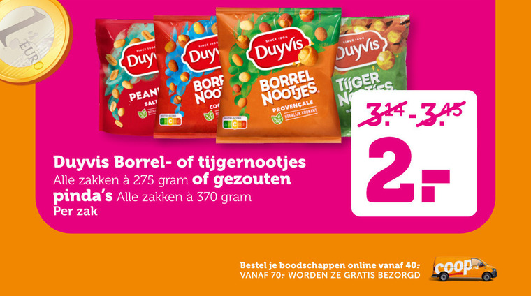 Duyvis   borrelnootjes folder aanbieding bij  Coop - details