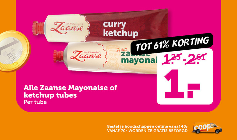 Wijngaarden   mayonaise, tomatenketchup folder aanbieding bij  Coop - details