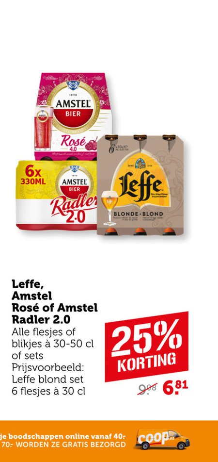 Amstel   blikje bier, speciaalbier folder aanbieding bij  Coop - details