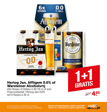 Warsteiner   alcoholvrij bier folder aanbieding bij  Coop - details