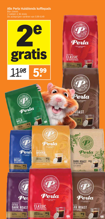 Perla   koffiepad folder aanbieding bij  Albert Heijn - details