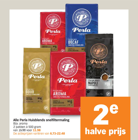 Perla   koffie folder aanbieding bij  Albert Heijn - details