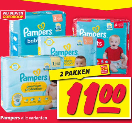 Pampers   luiers, luierbroekjes folder aanbieding bij  Nettorama - details