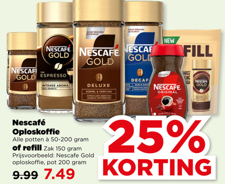 Nescafe   oploskoffie folder aanbieding bij  Plus - details