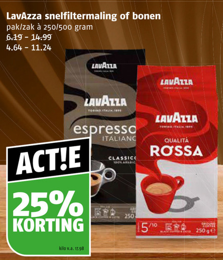 Lavazza   koffie, koffiebonen folder aanbieding bij  Poiesz - details