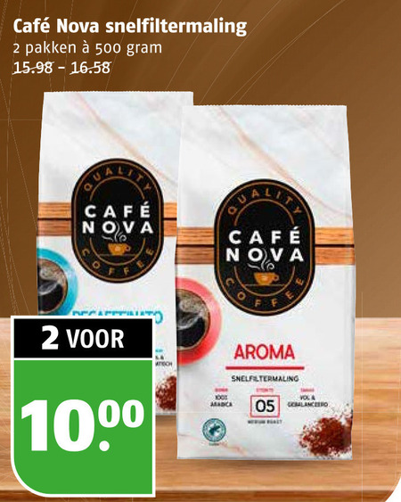 Cafe Nova   koffie folder aanbieding bij  Poiesz - details