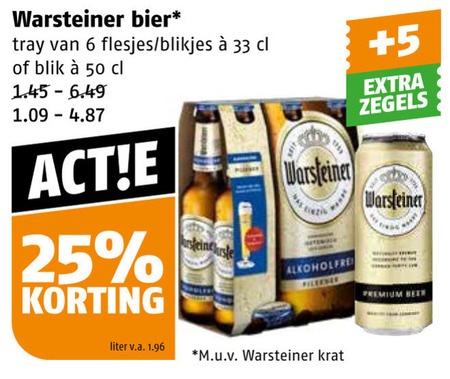 Warsteiner   blikje bier folder aanbieding bij  Poiesz - details