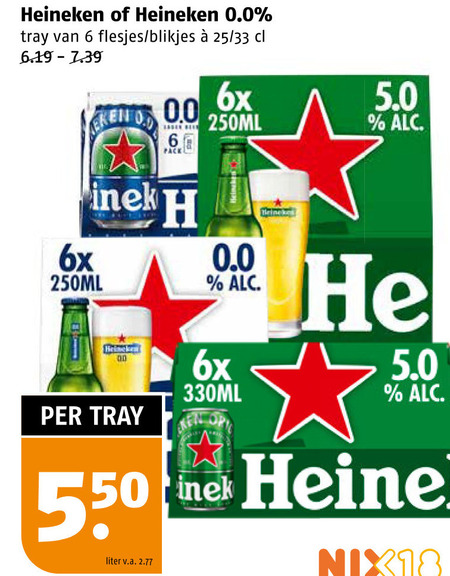 Heineken   blikje bier folder aanbieding bij  Poiesz - details