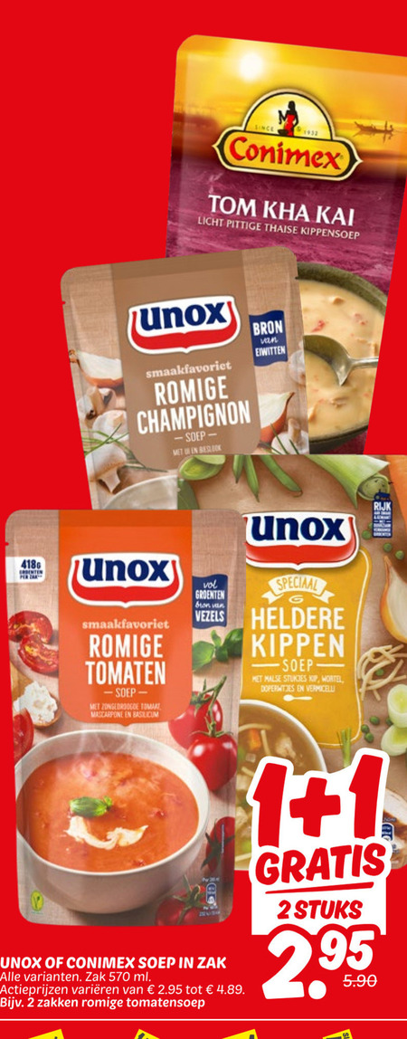 Conimex   soep folder aanbieding bij  Dekamarkt - details