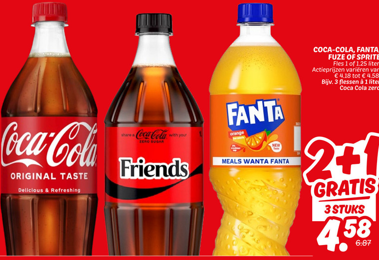 Coca-Cola   cola, frisdrank folder aanbieding bij  Dekamarkt - details