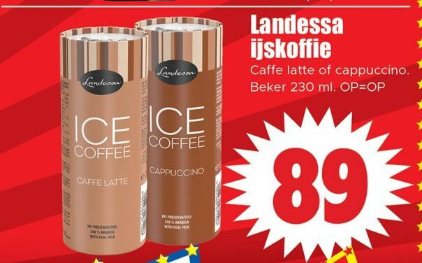 Landessa   ijskoffie folder aanbieding bij  Dirk - details