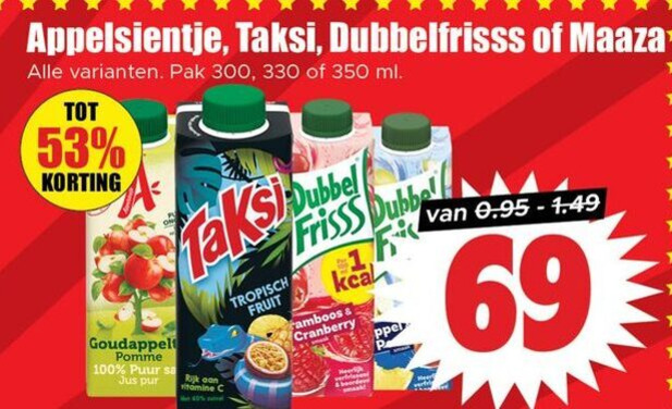 Appelsientje   fruitdrank folder aanbieding bij  Dirk - details