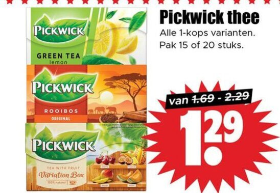 Pickwick   thee folder aanbieding bij  Dirk - details