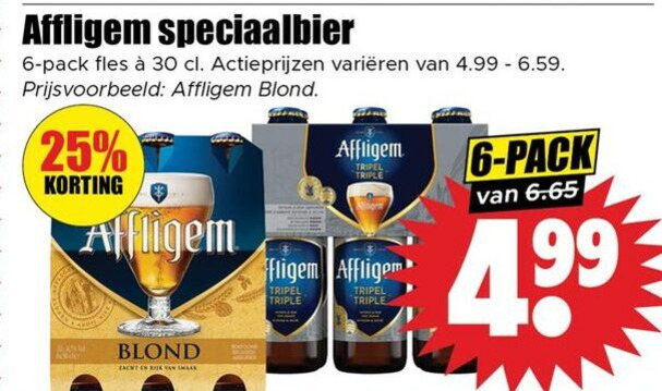 Affligem   speciaalbier folder aanbieding bij  Dirk - details
