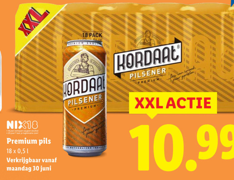 Kordaat   blikje bier folder aanbieding bij  Lidl - details