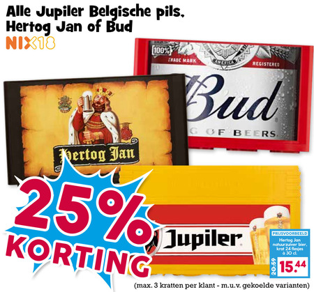 Jupiler   krat bier folder aanbieding bij  Boons Markt - details