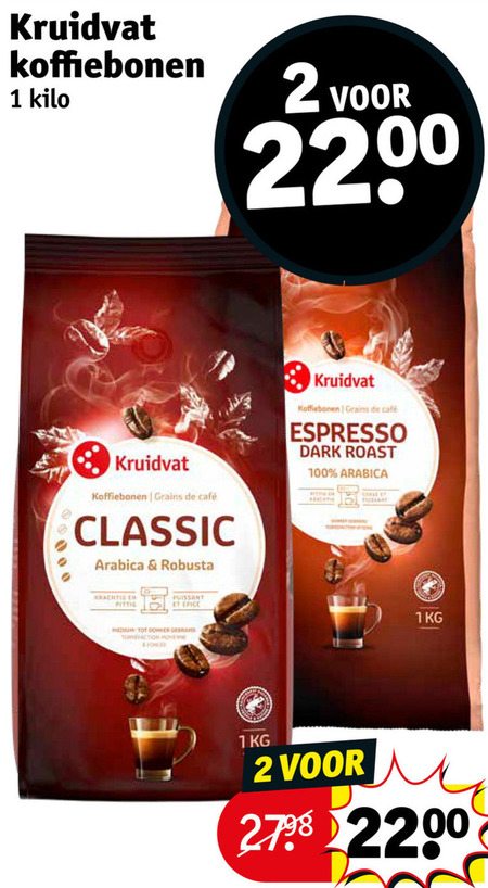 Kruidvat Huismerk   koffiebonen folder aanbieding bij  Kruidvat - details