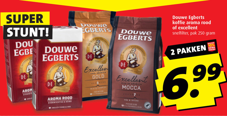 Douwe Egberts   koffie folder aanbieding bij  Boni - details
