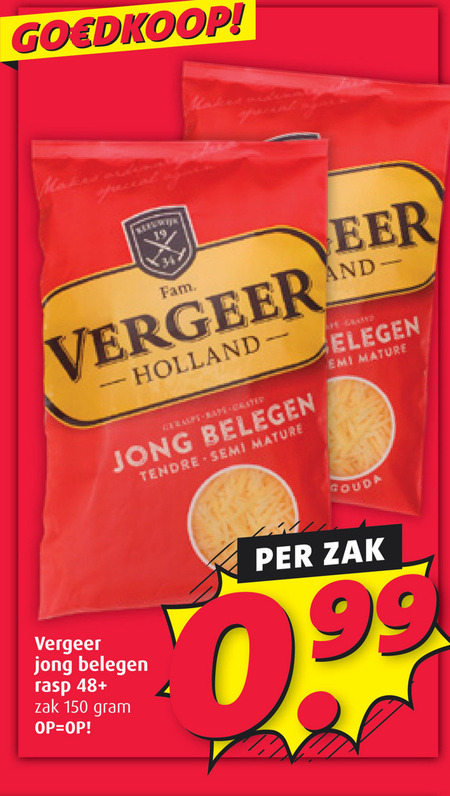 Vergeer   geraspte kaas folder aanbieding bij  Boni - details