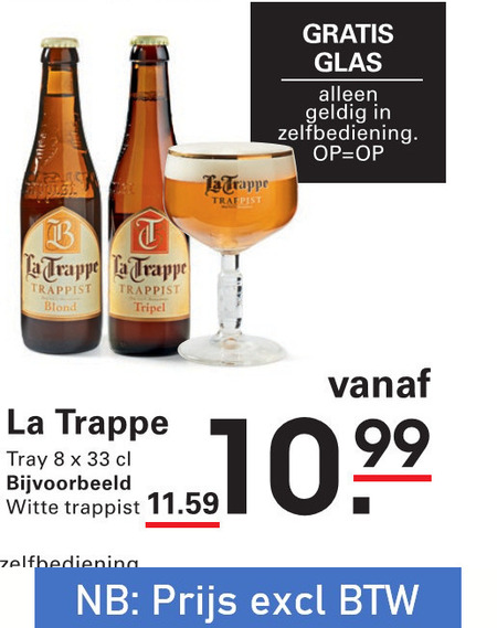 La Trappe   speciaalbier folder aanbieding bij  Sligro - details