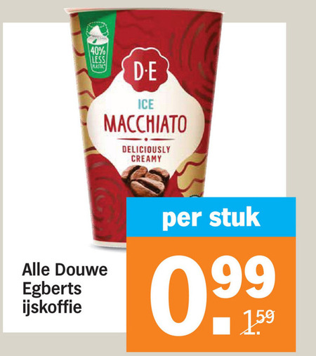 Douwe Egberts   ijskoffie folder aanbieding bij  Albert Heijn - details
