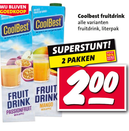 Coolbest   vruchtensap folder aanbieding bij  Nettorama - details