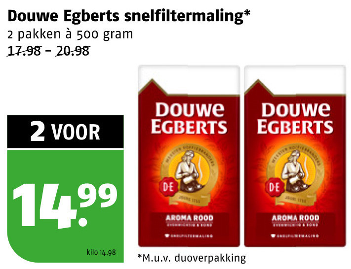 Douwe Egberts   koffie folder aanbieding bij  Poiesz - details