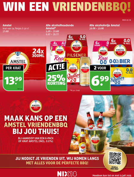 Amstel   blikje bier, krat bier folder aanbieding bij  Poiesz - details
