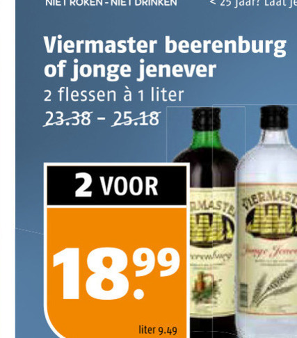 Viermaster   berenburg, jenever folder aanbieding bij  Poiesz - details