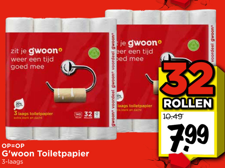 Gwoon   toiletpapier folder aanbieding bij  Vomar - details