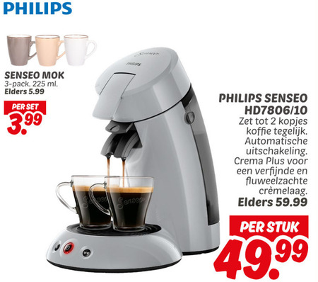 Philips   koffiepadmachine folder aanbieding bij  Dekamarkt - details