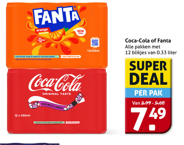Fanta   cola, frisdrank folder aanbieding bij  Hoogvliet - details