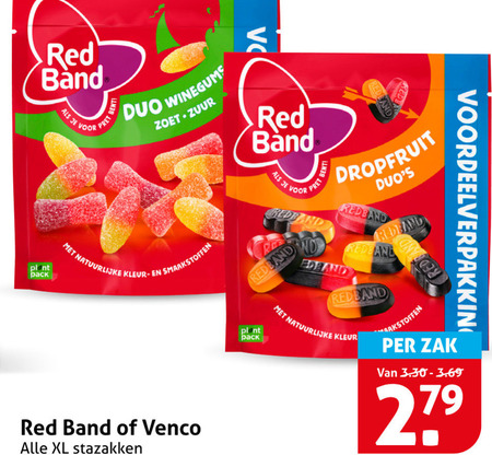 Red Band   snoep, drop folder aanbieding bij  Hoogvliet - details