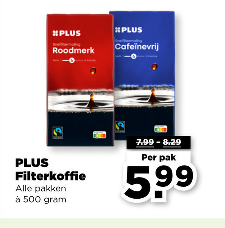 Plus Huismerk   koffie folder aanbieding bij  Plus - details