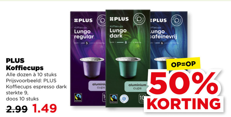 Plus Huismerk   koffiecups folder aanbieding bij  Plus - details