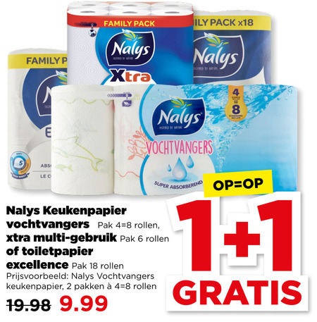 Nalys   keukenpapier, toiletpapier folder aanbieding bij  Plus - details